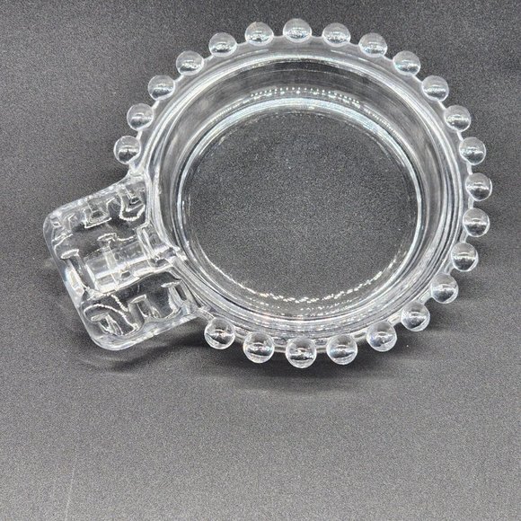 Six Vintage Imperial Glass Candlewick Two Slot Ashtrays B'Tween Place Coasters - Picture 3 of 4